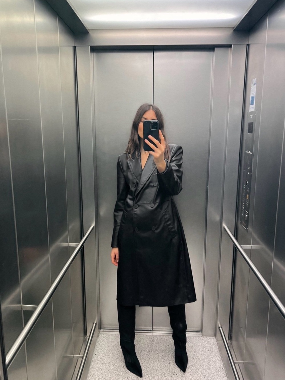 Zara faux leather coat